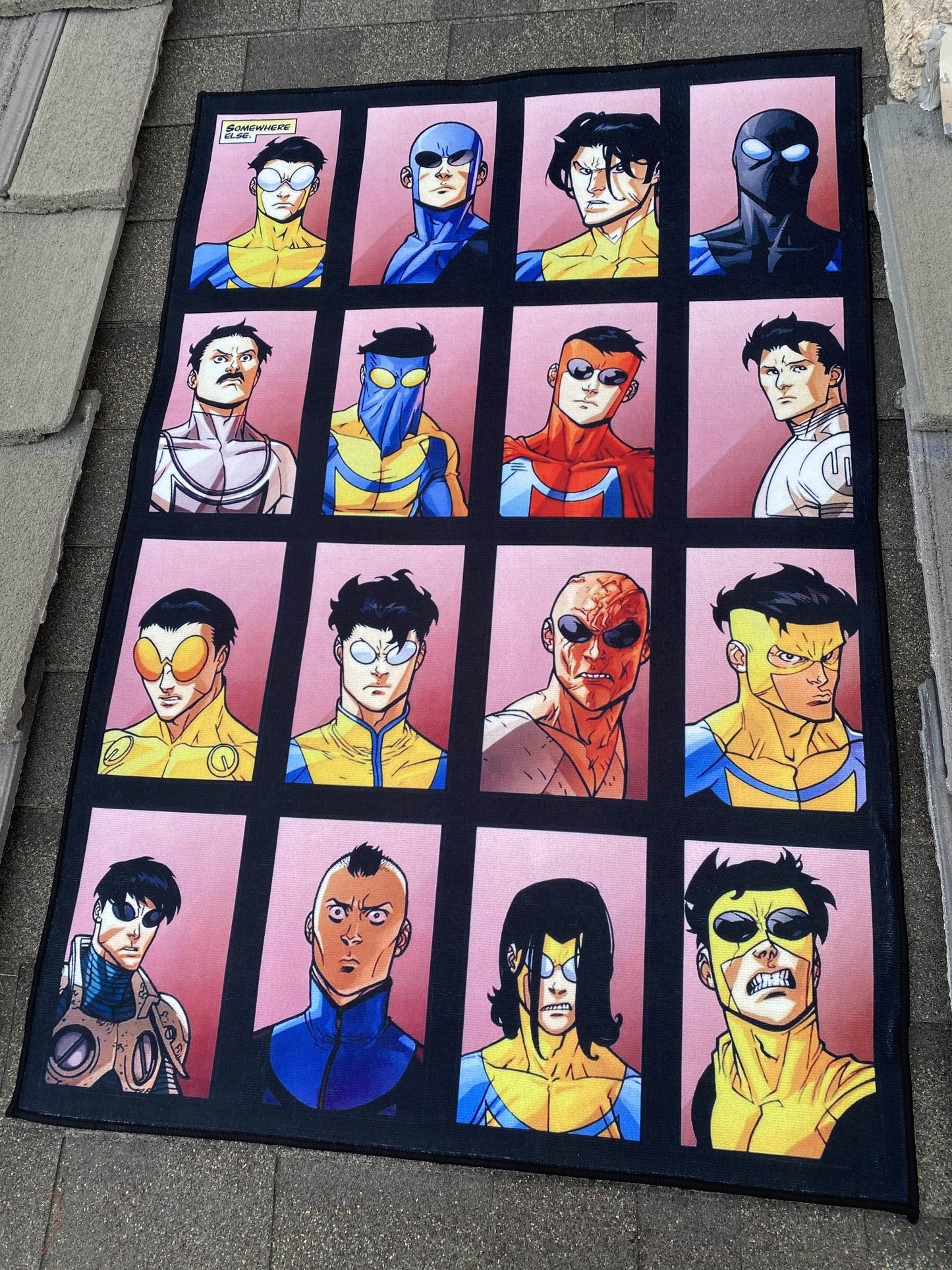 Invincible Variant Rug Invincible War Comic Panel Rug