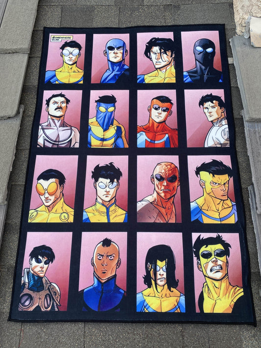Invincible Variant Rug Invincible War Comic Panel Rug